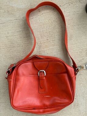 Vintage Skyway Orange Luggage Carry On Shoulder bag